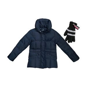 F/Q Designed in Denmark Women's Black Down Feather Puffer Coat Winter Jacket (S)